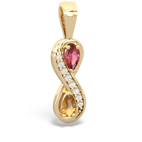 tourmaline-citrine keepsake infinity pendant