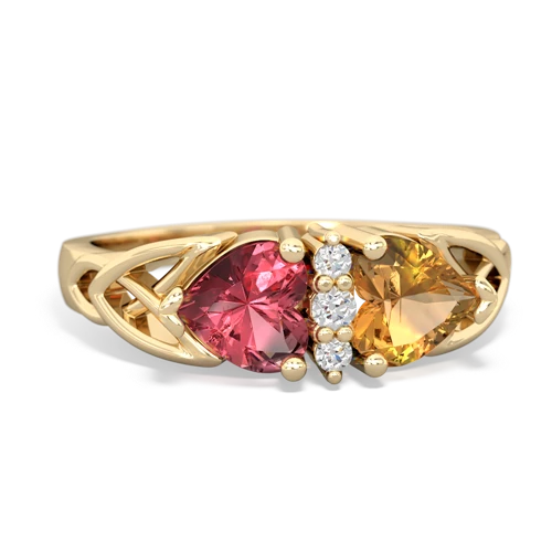 tourmaline-citrine celtic ring