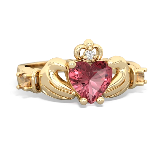 tourmaline-citrine claddagh ring