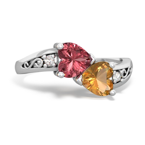 tourmaline-citrine filligree ring