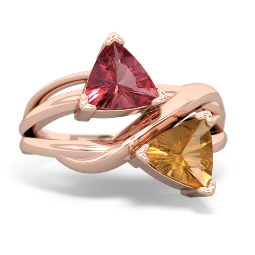 tourmaline-citrine filligree ring