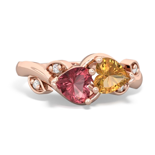 tourmaline-citrine floral keepsake ring