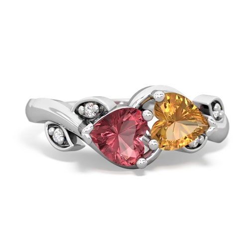 tourmaline-citrine floral keepsake ring