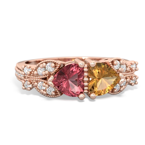 tourmaline-citrine keepsake butterfly ring