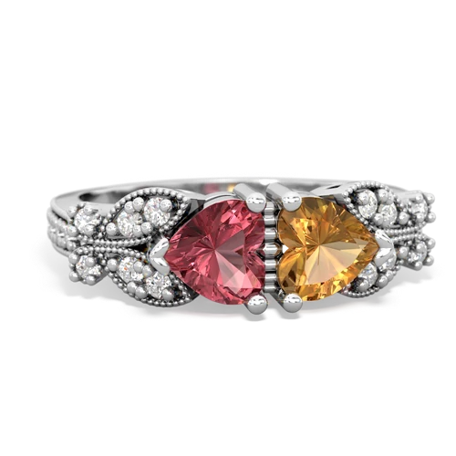 tourmaline-citrine keepsake butterfly ring