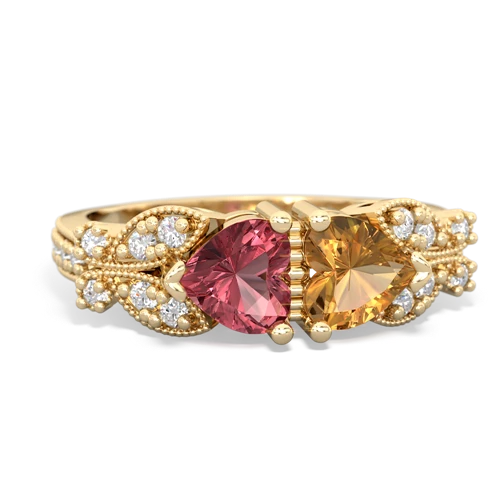 tourmaline-citrine keepsake butterfly ring