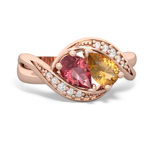 tourmaline-citrine keepsake curls ring