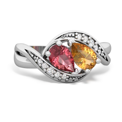 tourmaline-citrine keepsake curls ring