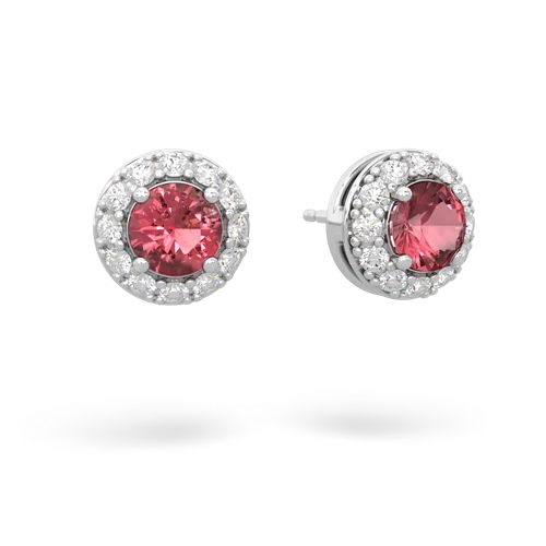 tourmaline halo earrings