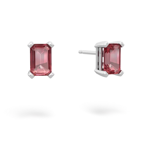 tourmaline emerald cut stud earrings