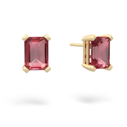 tourmaline emerald cut stud earrings