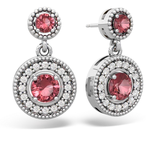 tourmaline halo earrings