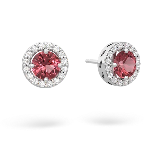 tourmaline halo earrings