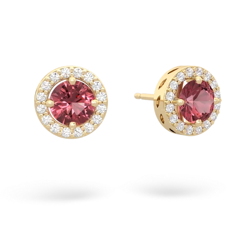 tourmaline halo earrings