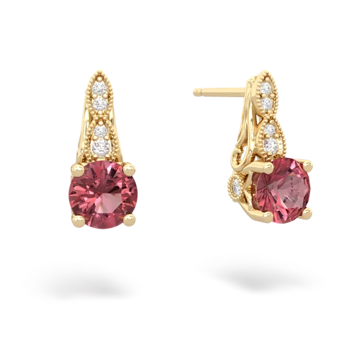 tourmaline milgrain earrings