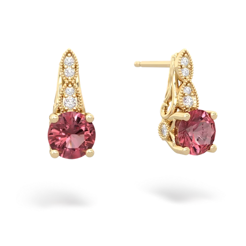 tourmaline halo drop earrings