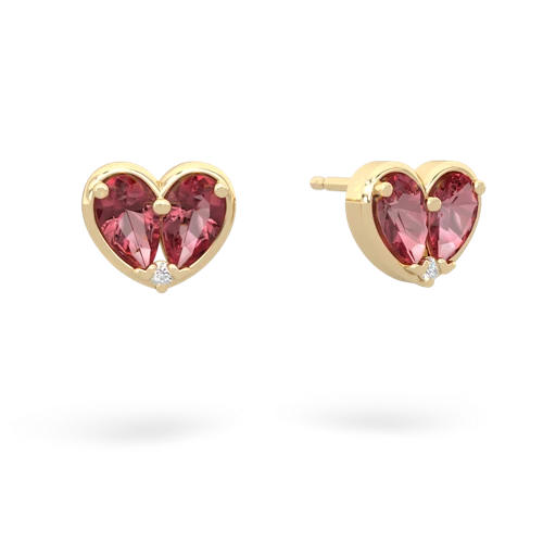 tourmaline one heart earrings