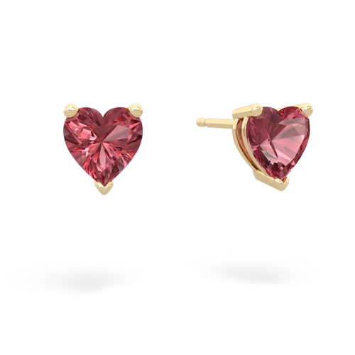 Pink Tourmaline Heart Stud Genuine Pink Tourmaline earrings Earrings