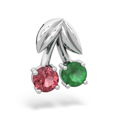 tourmaline-emerald cherries pendant