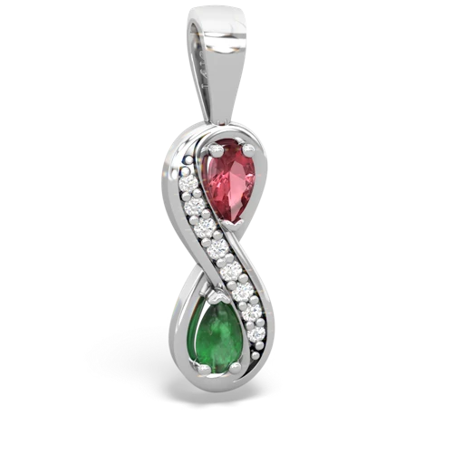 tourmaline-emerald keepsake infinity pendant
