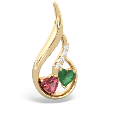 tourmaline-emerald keepsake swirl pendant