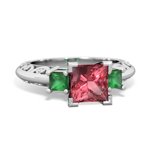 tourmaline-emerald engagement ring