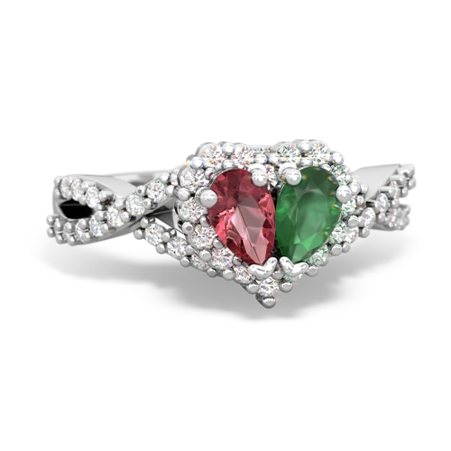 tourmaline-emerald engagement ring