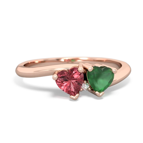 tourmaline-emerald sweethearts promise ring