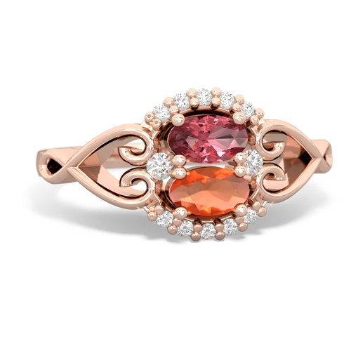 tourmaline-fire opal antique keepsake ring