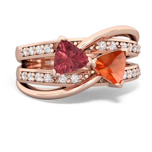 tourmaline-fire opal couture ring