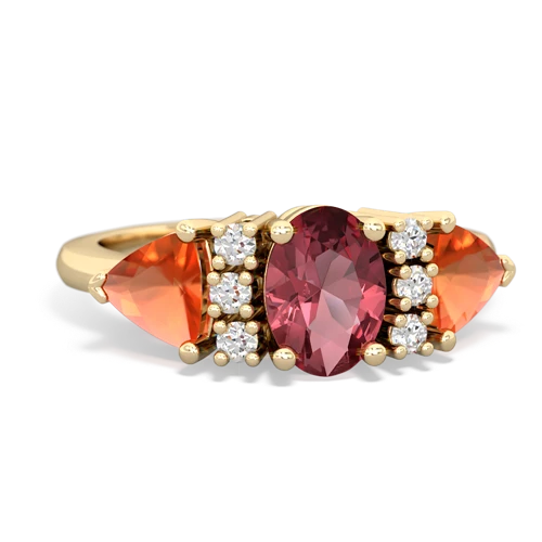 tourmaline-fire opal timeless ring