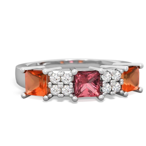 tourmaline-fire opal timeless ring