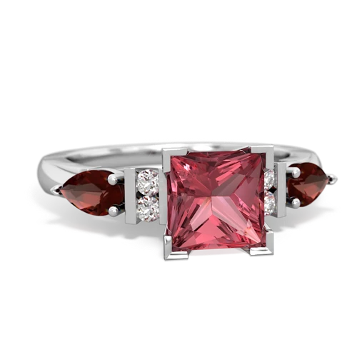 tourmaline-garnet engagement ring