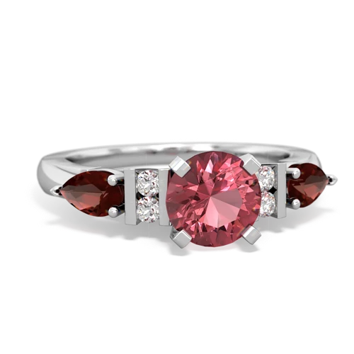 tourmaline-garnet engagement ring