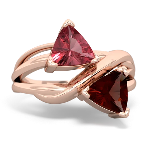 tourmaline-garnet filligree ring