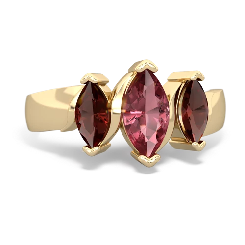 tourmaline-garnet keepsake ring