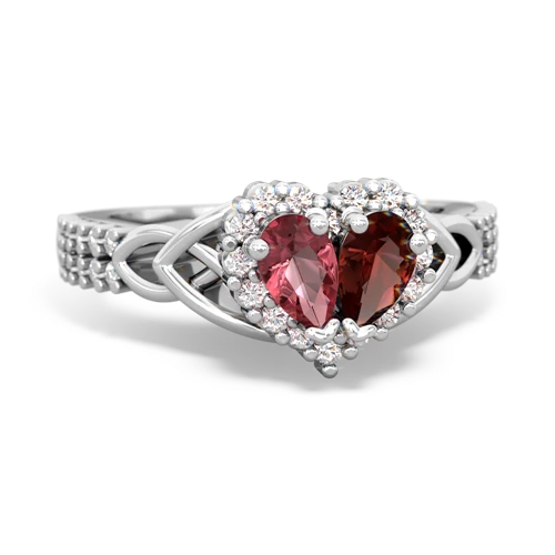 tourmaline-garnet keepsake engagement ring