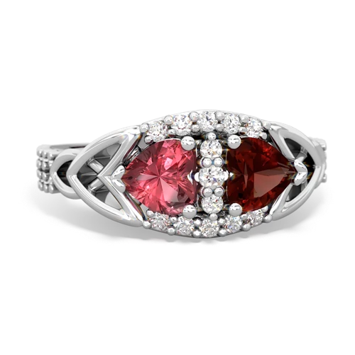 tourmaline-garnet keepsake engagement ring