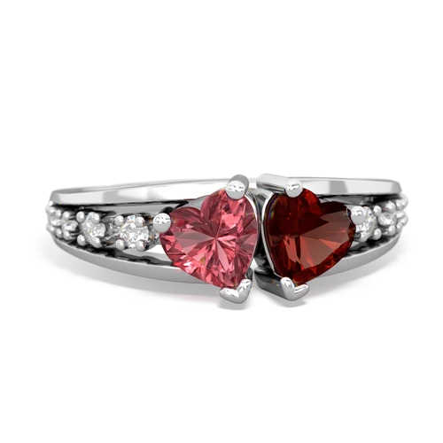 tourmaline-garnet modern ring