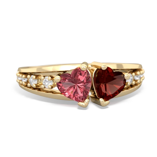 tourmaline-garnet modern ring