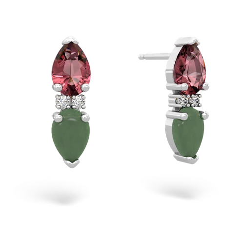 tourmaline-jade bowtie earrings
