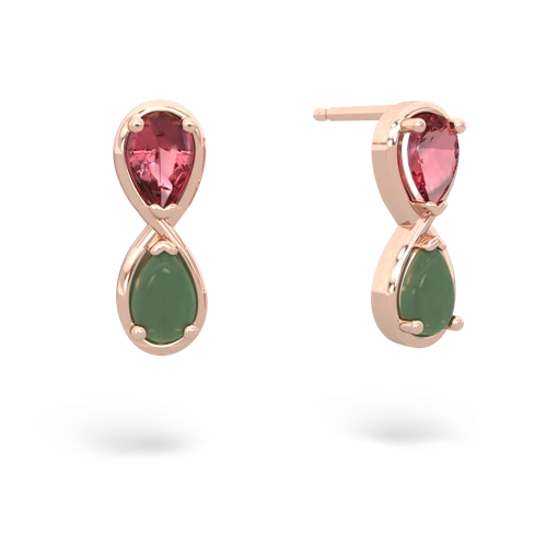 tourmaline-jade infinity earrings