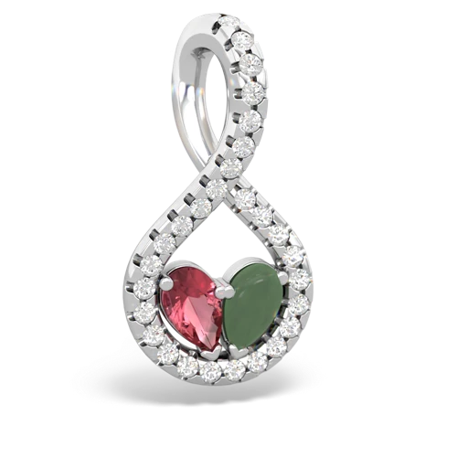 tourmaline-jade pave twist pendant