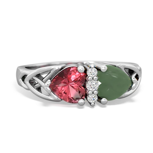 tourmaline-jade celtic ring