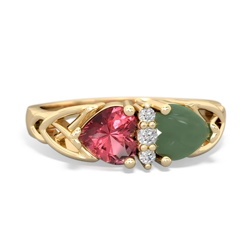 tourmaline-jade celtic ring