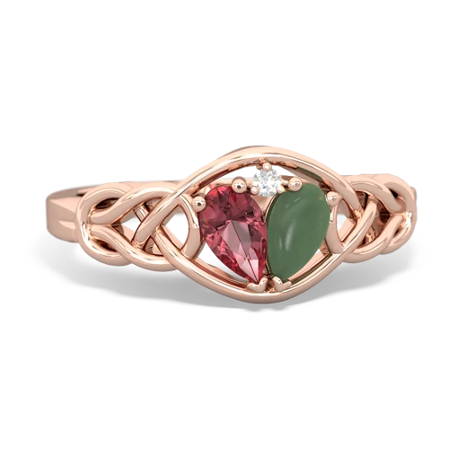 tourmaline-jade celtic knot ring
