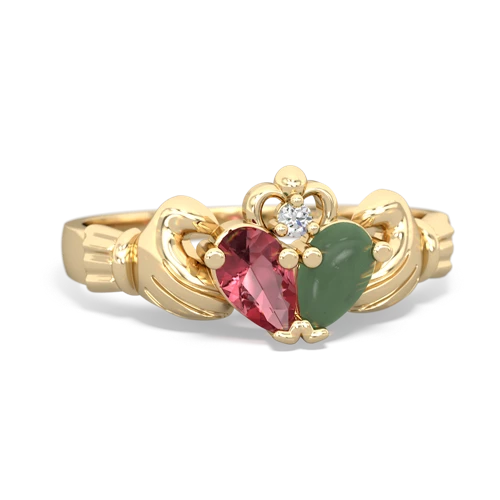 tourmaline-jade claddagh ring