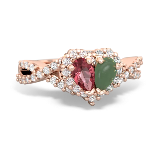 tourmaline-jade engagement ring