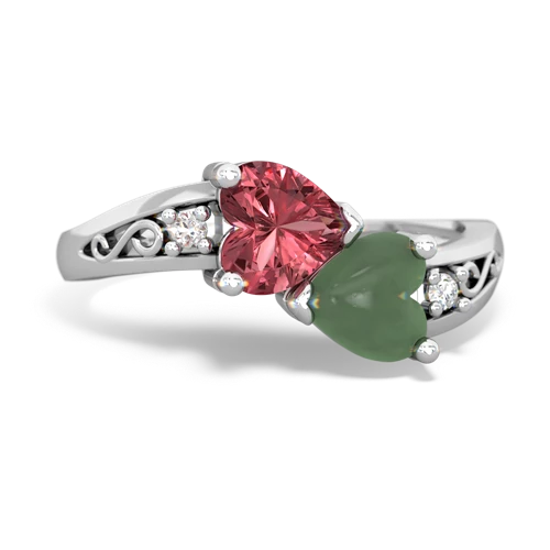 tourmaline-jade filligree ring