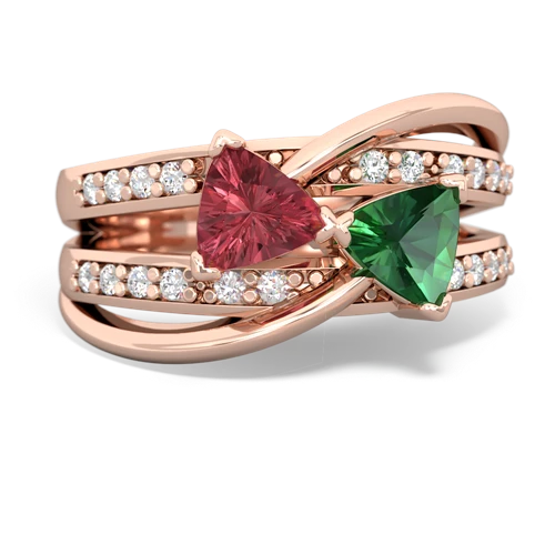 tourmaline-lab emerald couture ring